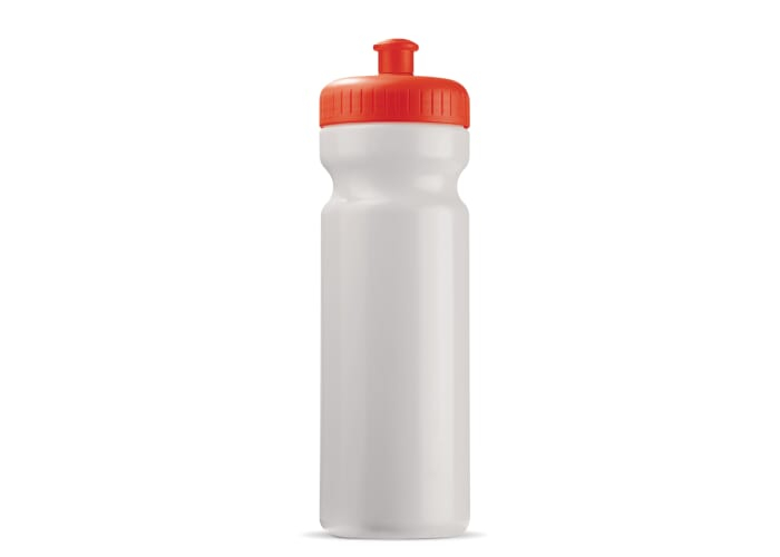 Bidon publicitaire sport Basic 750 ml Blanc / Rouge